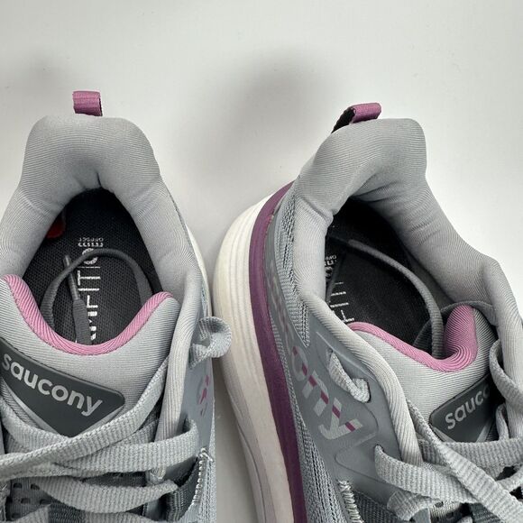 Saucony Hurricane 24 Shoes Womens Size 10 Gray Purple Running Cushioned Trainer - Picture 5 of 12